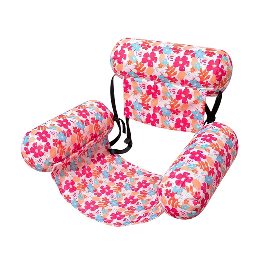 Inflatable Pool Float Chair with Printed Design for Adult Relaxation Summer Swimming