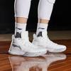 Li-Ning Lightweight Shock Absorbing Non-Slip Durable Mid-Top Basketball Shoes Men Sneakers White ABPQ039-5