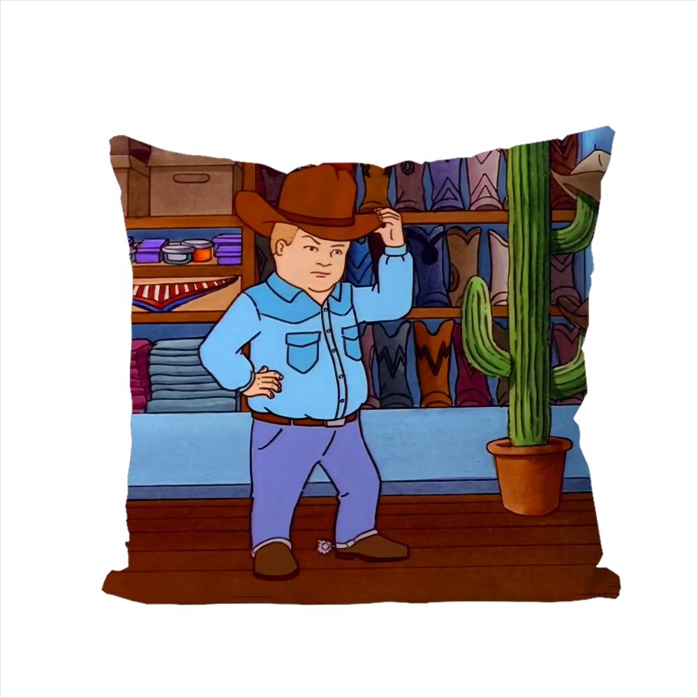 KKing Of The Hill Pillow Case For Car Sofa Decorative Home Doublesided Print Plush Square Throw Pillow Cushion Cover