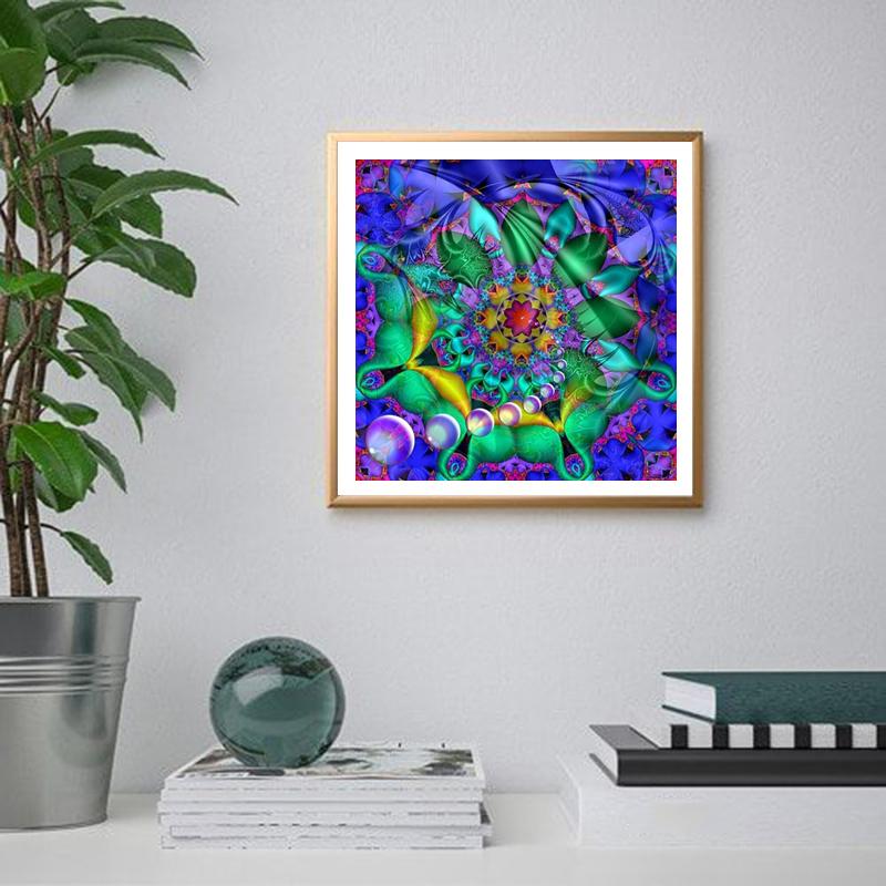 Full Round Drill Diamond Painting &quot;Religious Mandala&quot; DIY Picture of Rhinestone 5D Diamond Embroidery Cross Stitch Decor