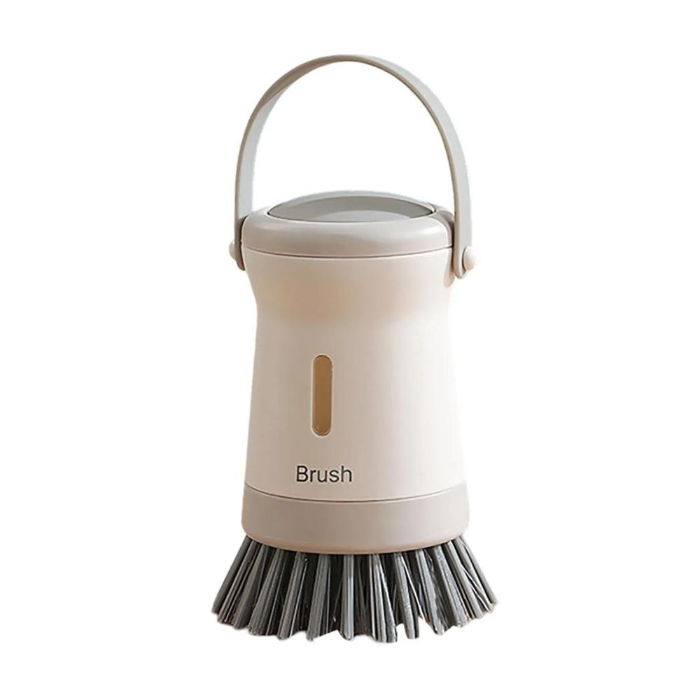 Ergonomic Press Dish Scrubber Non-Scratch Kitchen Scrub Brush Dish Brush  for Pots Cookware
