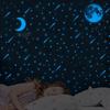Adesivi Murali Stella e Luna Luminescenti per Camere di Bambini - Stelle Cadenti & Pois Decalcomanie Fluorescenti