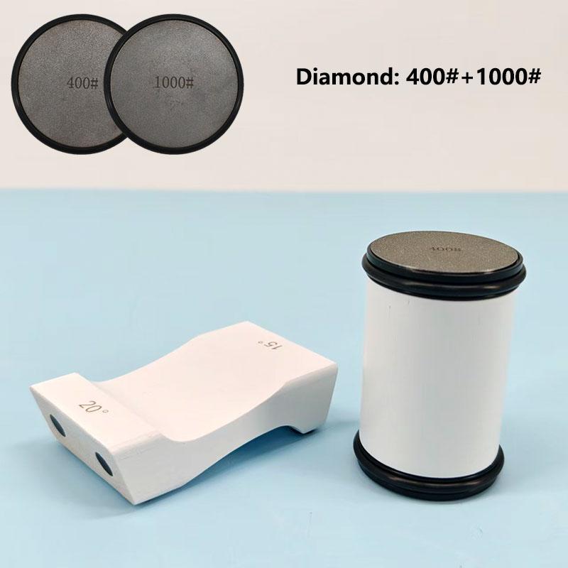 Rolling Knife Sharpener Magnetic Knife Holder Diamond Sharpening Stone with15and20 Degrees Angle Roller Kitchen Accessory set