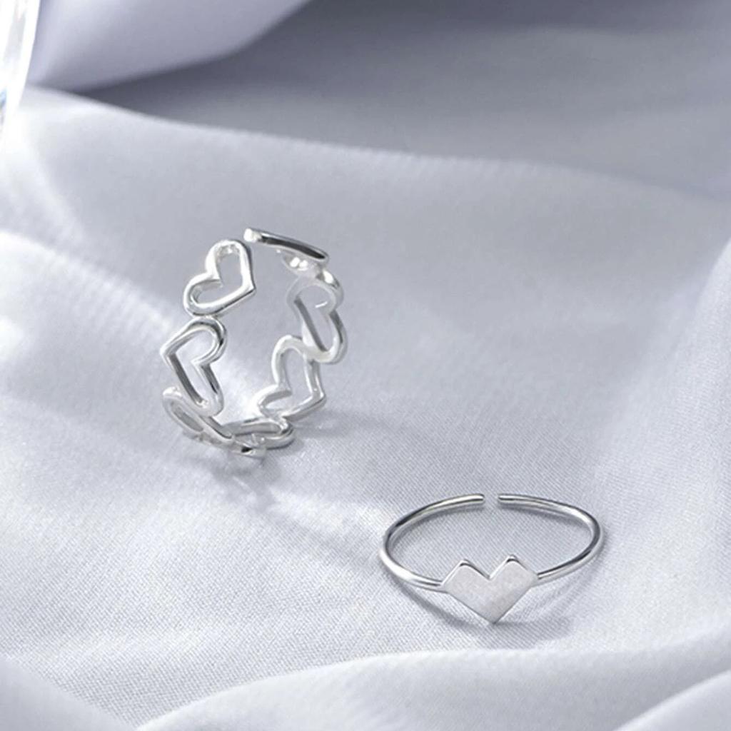 Hollow Love Ring Women's Open Ring Niche Design Sense Ins Cold Wind Woman, Index Finger Personality Ring