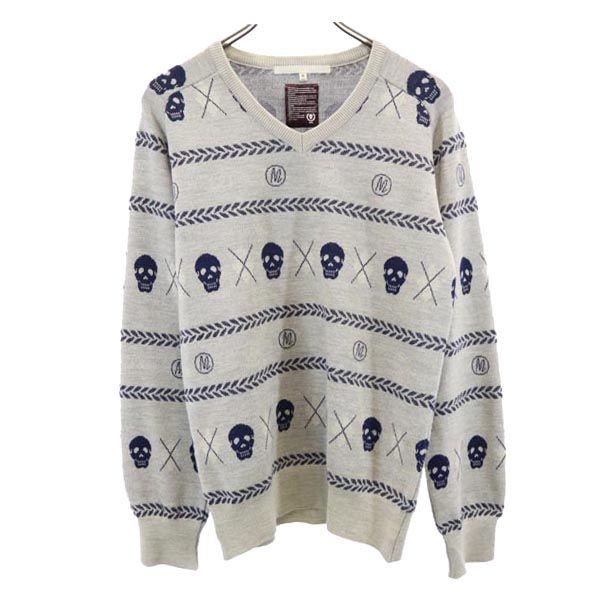 

MARK&LONA Made in Japan wool Overall handle Long sleeve V neck knit Men s Used