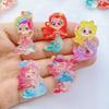 10PCS Colorful Cartoon Mermaid Resin Decoration Crafts Flatback Scrapbooking Fit Phone Decor Embellishments DIY Accessories