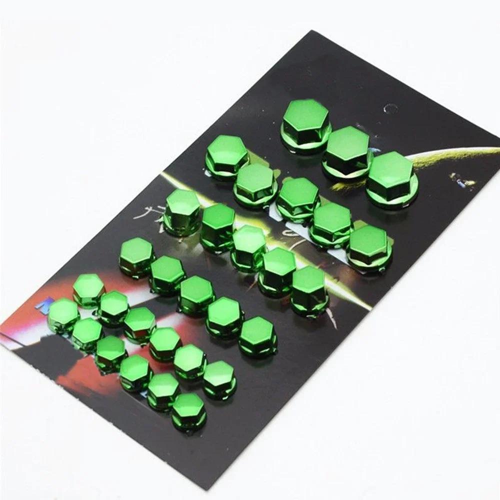 

30 шт., колпачки для болтов и гаек для мотоциклов, декоративные пластиковые аксессуары для мотоциклов Yamaha Kawasaki Honda Suzuki зелёный