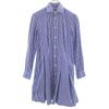 Produtos de beleza Padrão Listrado Vestido-camisa de manga comprida Feminino Usado