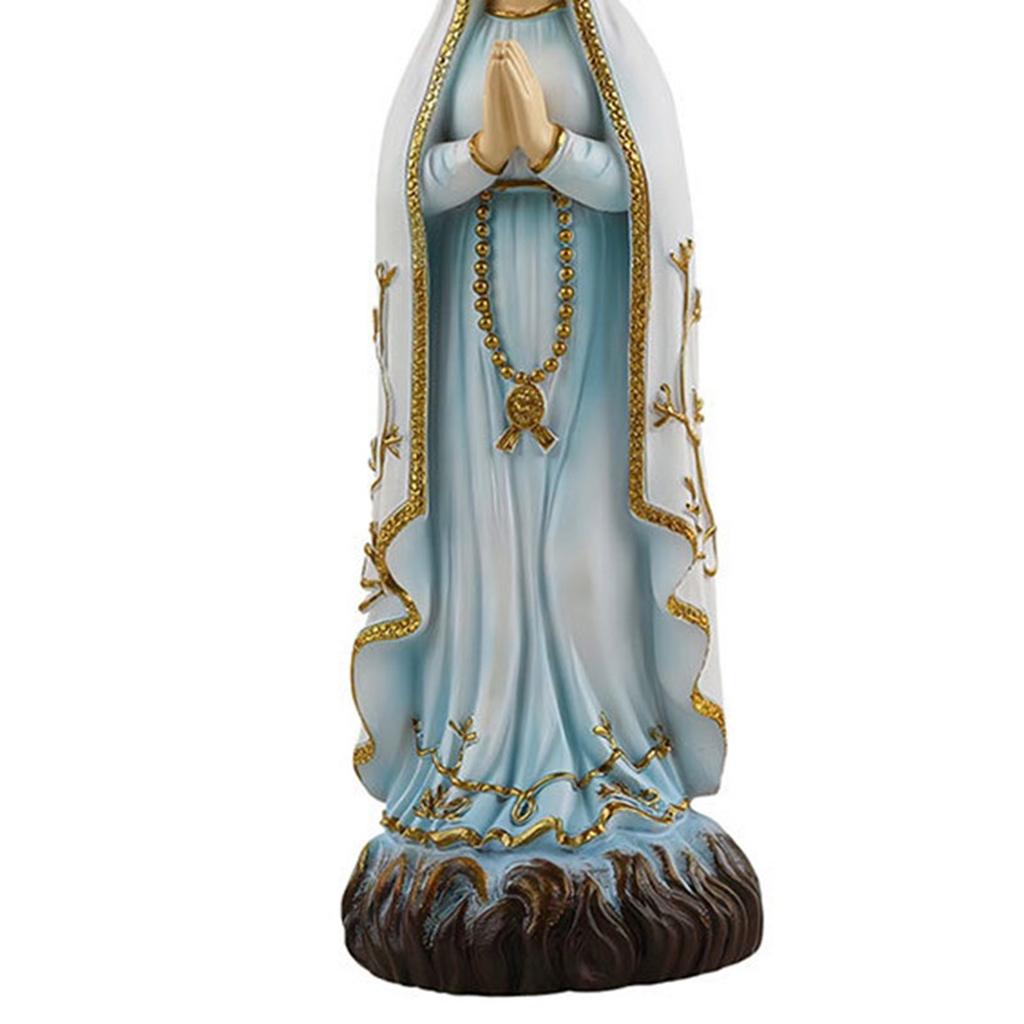 Lady Of Mary Blessed Virgin Mother Mary Catholic Religious Gift Resin Figurine Statue Virgin Mary Sculpture Home Decoration
