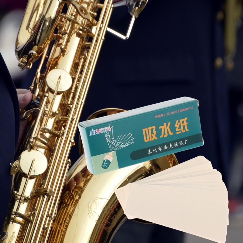 

1Box Saxophone Pad Absorbent Cleaning Paper Mouthpiece All Purpose Cleaner Absorbent Paper For Saxophone Flute Clarinet