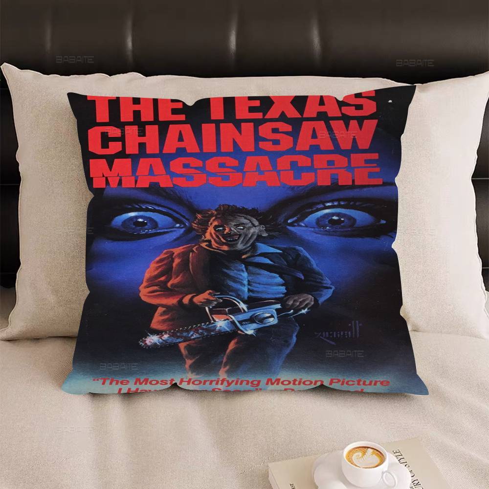 Movie T-Texas C-Chainsaw M-Massacre Pillow Cushion Cover Pillowcase Living Room Sofa Home Decor Customized