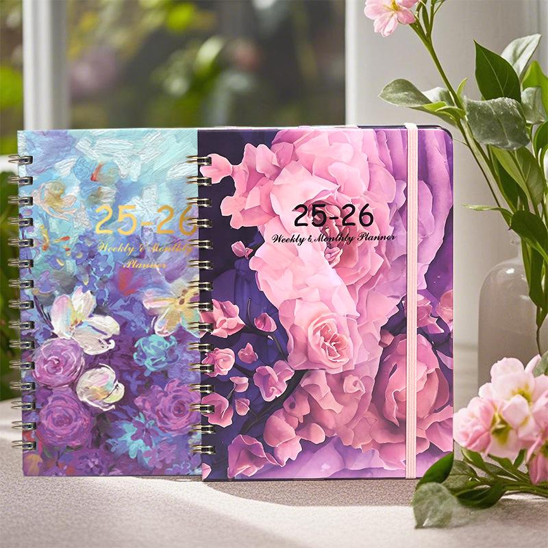 2025 A5 Daily Planner: Customizable Coil-Bound Schedule Book