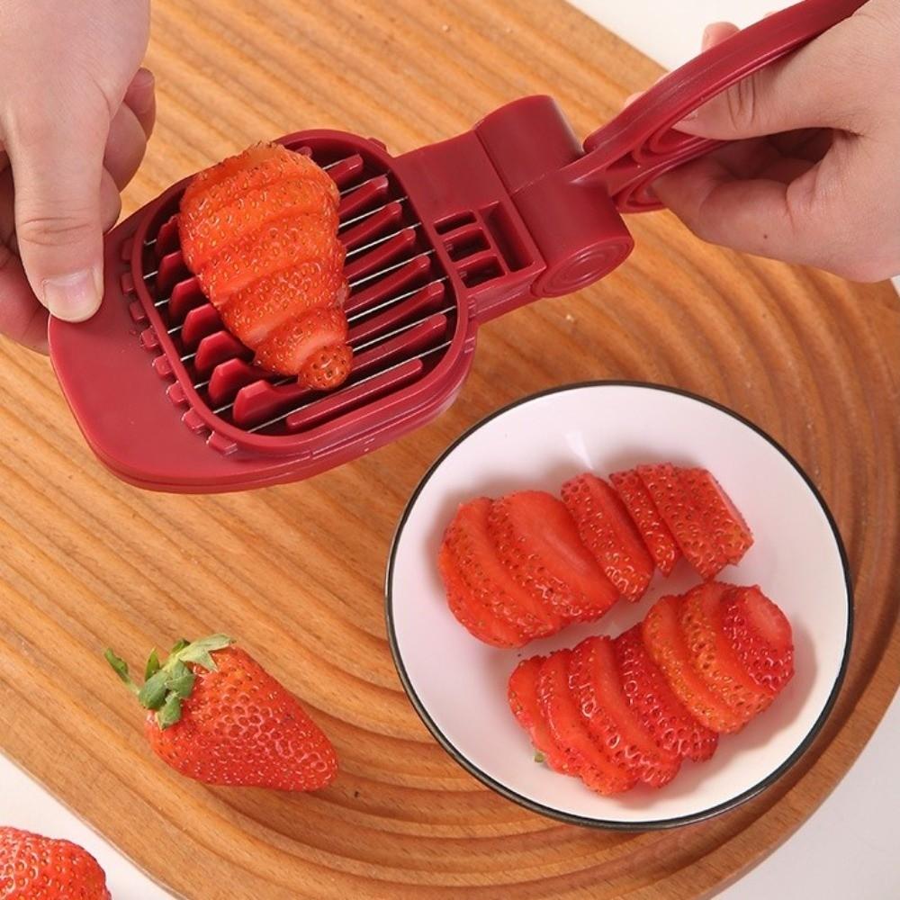 Ergonomic Design Vegetable Fruit Slicer Scissor Shaped Kitchen Gadget New Egg Slicer
