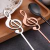 Stainless Steel Musical Notes Coffee Spoon Stirring Cup Spoon Music Stick Ice Cream Spoon Kitchen Tool Spoon Accessories