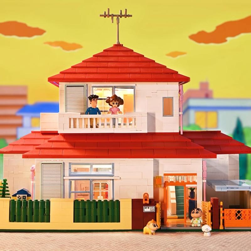 

Keeppley Doraemon Crayon Shin-chan Building Blocks Assembly Anime Model Toys Desktop Decoration Large Collection Holiday Gifts no box