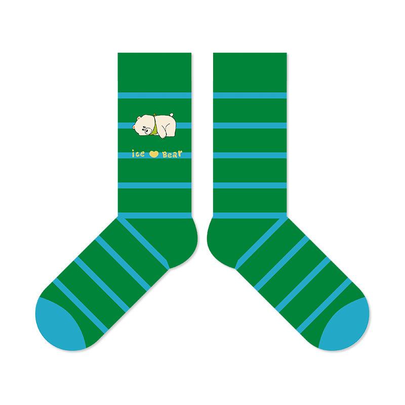 

Sock Striped Socks Children s Short Socks Cartoon Sports Socks Dopamine Street Trendy Socks Cute Mid-calf Stockings 1 pair