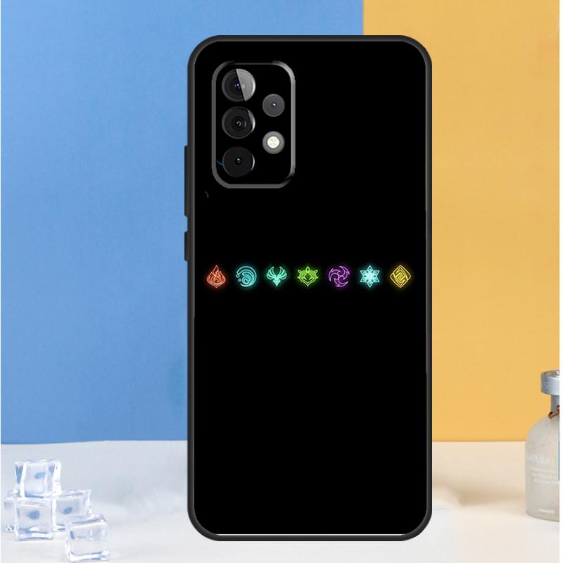Genshin Impact Elements For Samsung Galaxy A55 A35 A15 A13 A33 A53 A36 A26 A16 A54 A34 A14 A32 A52 A56 A05 A06 Case
