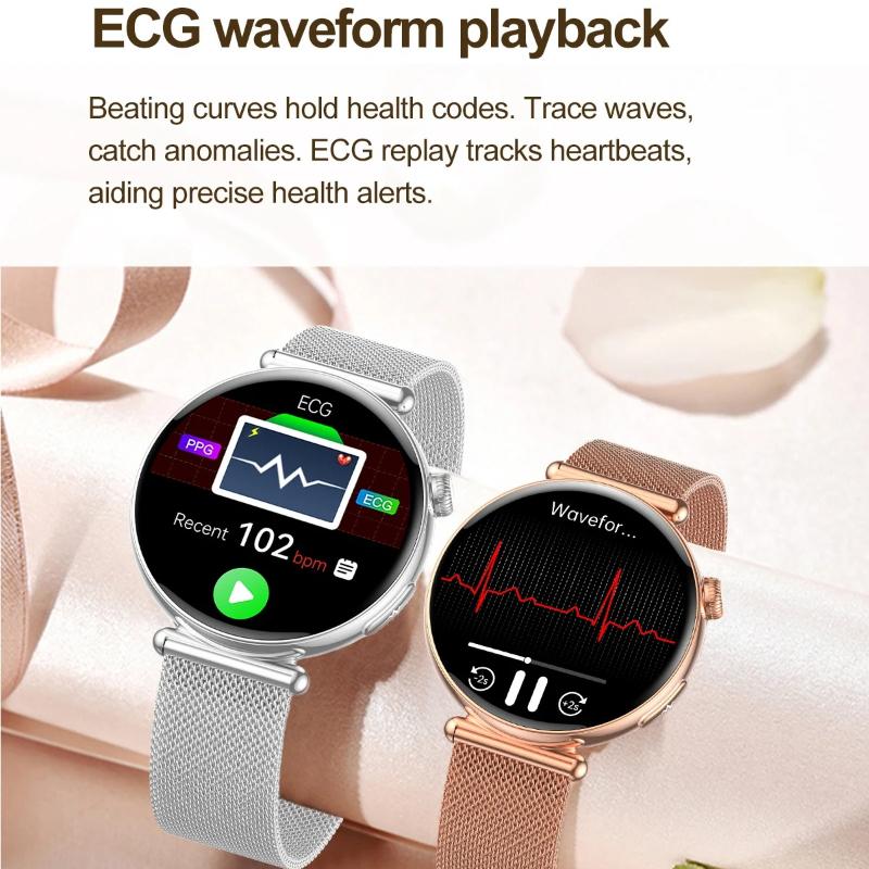 2026 New Women AI Nursing Grade Smart Diagnosis Smart Watch HRV+ECG Uric Acid Blood Oxygen Health Monitor IP68 Waterproof Sports Smartwatches