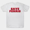 Men Black Print T-shirt Save Ferris No-Cut Transfer Paper Print Cotton Tshirt