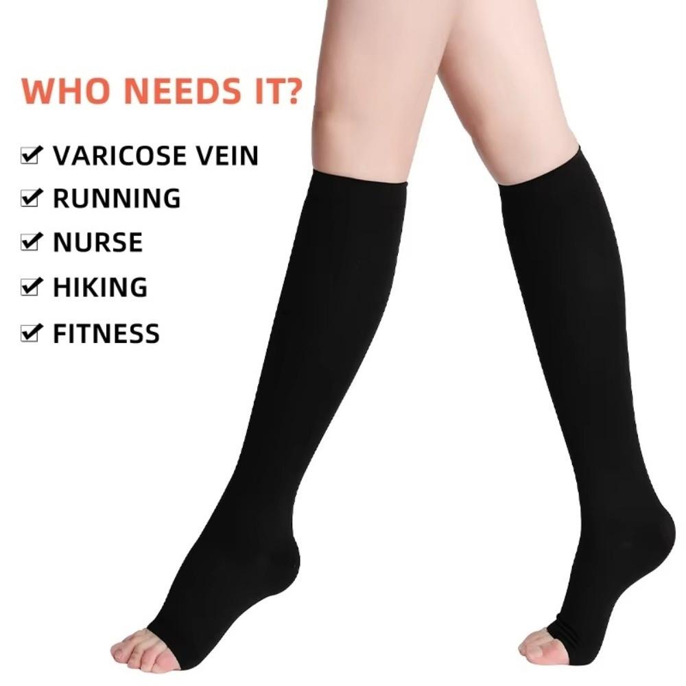 Cool Material Compression Stockings Elastic Support Graduated Pressure Stockings  Unisex