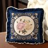 Exquisite French Lace Pillowcases Handcrafted Ethnic Embroidered Square Pillow Covers Premium Floral Fabric Cushion Covers