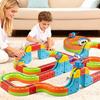 1 Set Magnetic Track Train Toy Kit Kids DIY Rail Building Gravity-Defying Electric Train Toy Toddlers Track Car Educational STEM Learning Toy