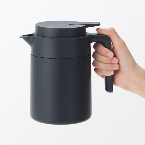 MUJI Wide-Mouth, Easy-to-Wash Insulated Tabletop Pot, Black, 0.8L, 84334559