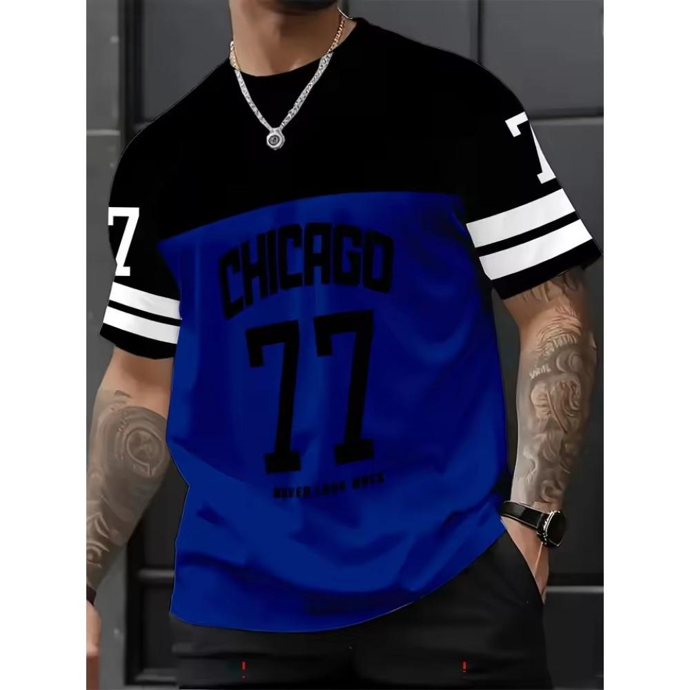 The Summer New Chicago 23 Graphic Digital Jersey Casual Sportswear Polyester Men's T-shirt