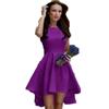 Fashion Women Sleeveless Asymmetric Hem Casual Sundress In Elegant Pure Color