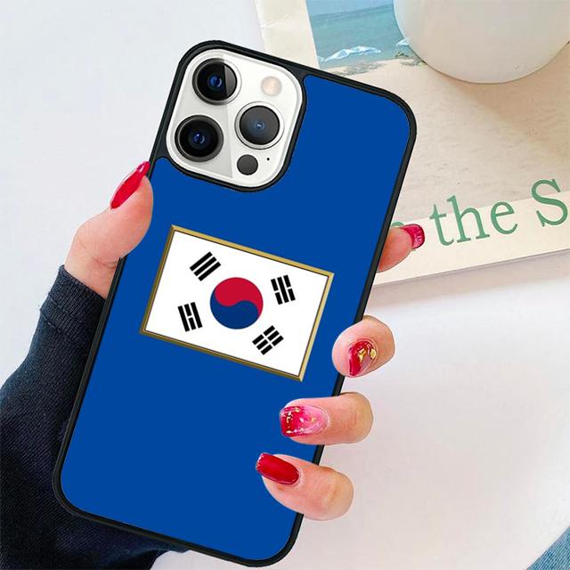 

South Korea Flag Phone Case Cover For iPhone 17 Air 15 16 14 13 12 Pro Max 11 Pro Max Plus Coque Shell iPhone 16pro