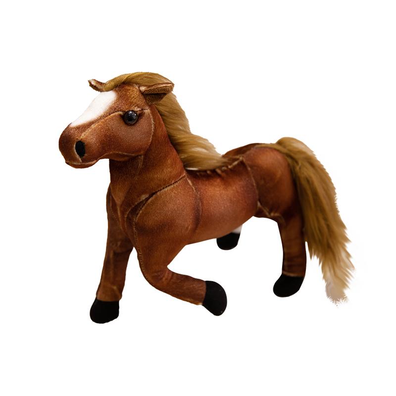 6 Styles Realistic Horse Plush Toys Stuffed Animal Baby Doll Soft Lifelike Pony Decor Pillow Safe Material for Children Gifts