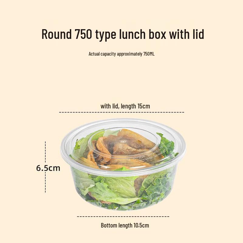 Temeiju Disposable Round Takeaway Meal Box