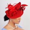 Exquisite Feather Fascinator Hat Elegant Bridal Headband Retro Bride Headdress  Wedding