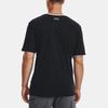 Under Armour Logo Print Crew Neck Short Sleeve T-Shirt Men Tops Black 1370528-002