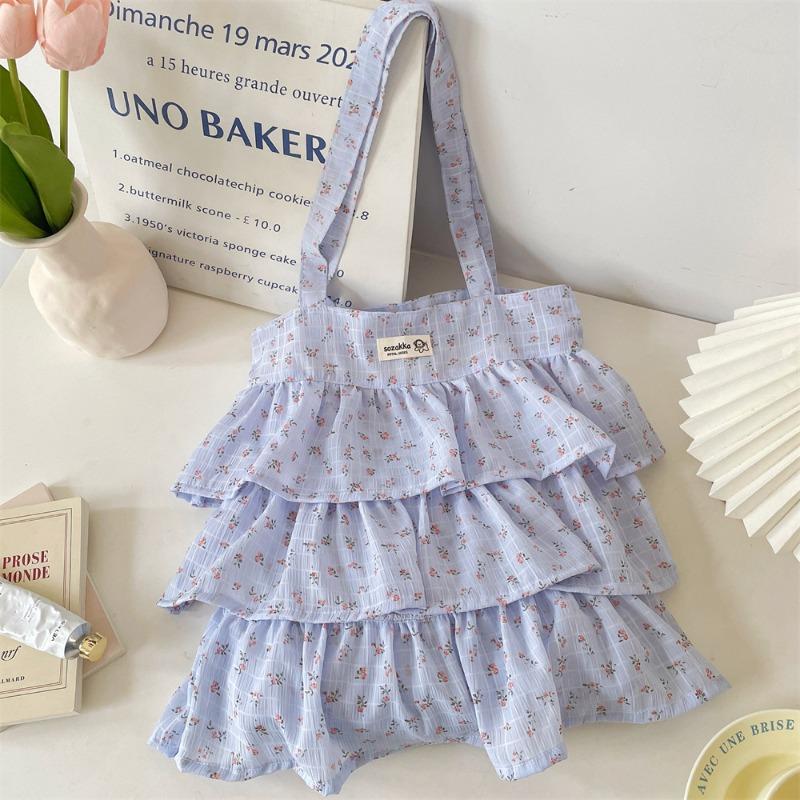 

fresh and sweet shoulder bag women s summer new fashion shoulder bag beautiful broken skirt canvas bag