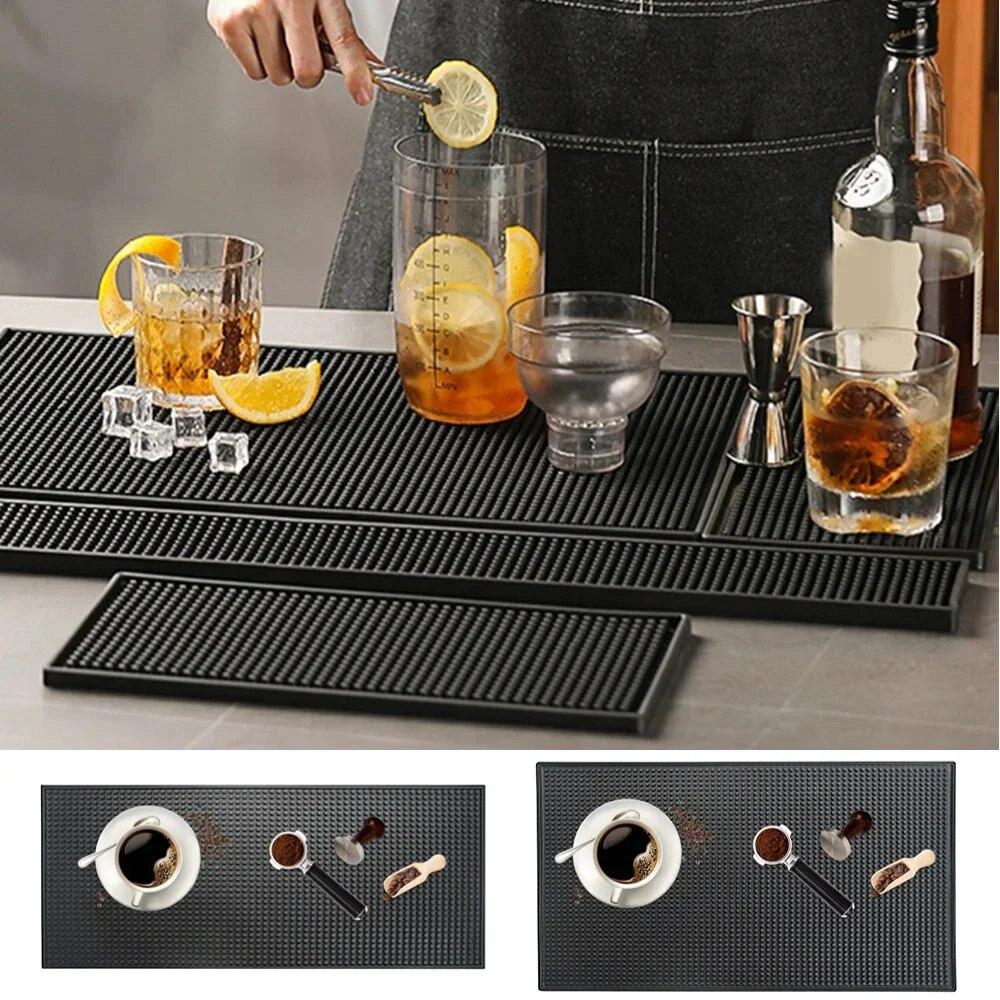 Rubber Bar Mat Anti-slip PVC Cafe Bar Mats Home Cup Mat Waterproof Heat Resistant Durable Kitchen Drain Mat Dish Drying Mats 5