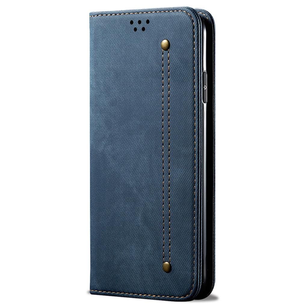 For Honor 300 Case Jeans Cloth Texture Anti-Scratch Leather Stand Phone Cover