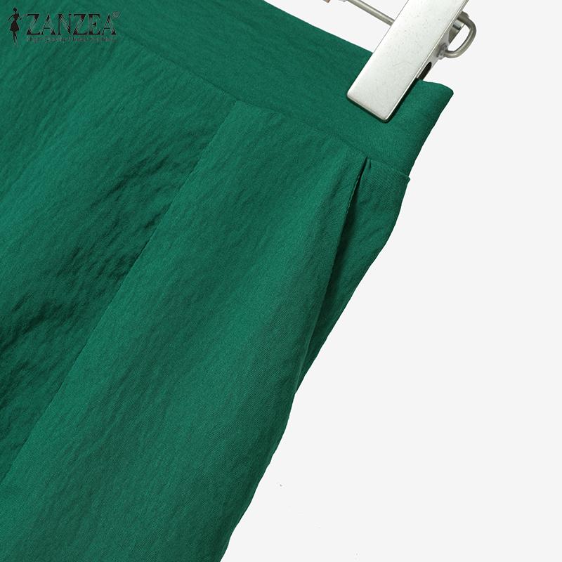 ZANZEA Women Half Sleeve Print Blouse and Long Skirts Casual Two Piece Suit Sets