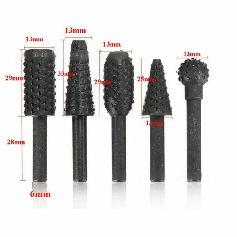 5pcs/set Wood Carving Tools Drill Bit Set Woodworking Knife Cutting Pocket Hole Jig LS