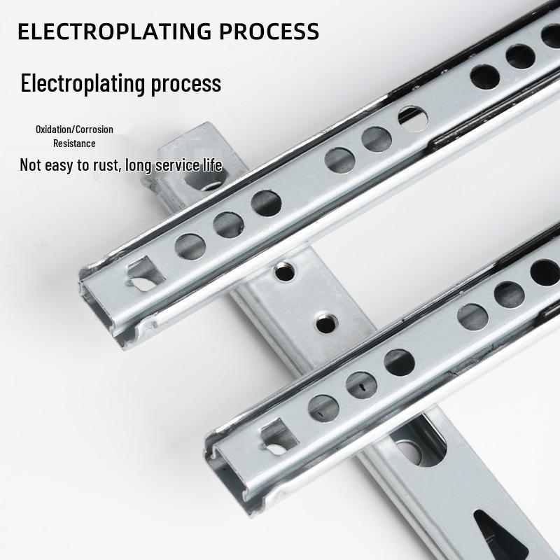 17mm Narrow Two-Way Steel Ball Bearing Drawer Slides