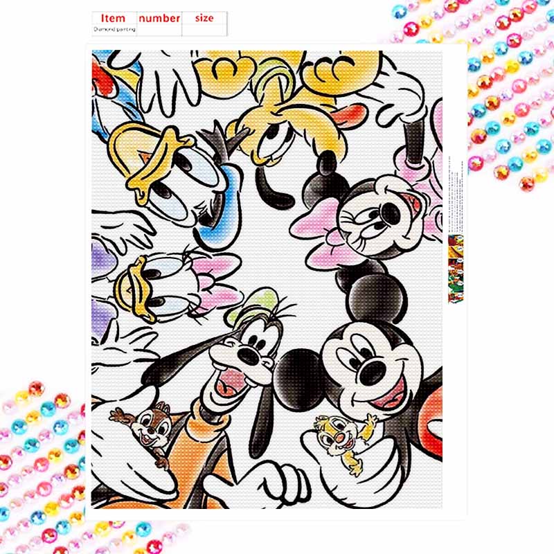 Disney Diamond Painting Cartoon Characters 5D Handmade DIY Gift Diamond Painting Set Art Home Decor