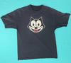 Felix the Cat Big Face Logo Reprinted Black Cotton  Full Size S-5XL Unisex T-Shirt