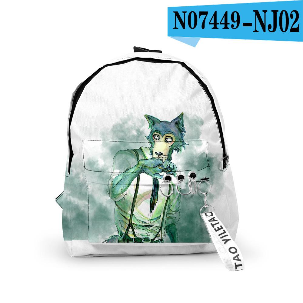 Classic Novelty Animal Rhapsody Backpacks Boys/Girls School Bags 3D Print Keychains Oxford Waterproof Cute Small Backpacks