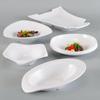 Irregular Shaped White Melamine Plates for Hotel & Restaurant - Porcelain Imitation Cold Dish Saucers