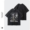 Washed Women Men Oversized Streetwear Tshirt Ghost In The Shell Graphic Short Sleeve High Quality Cotton Female Male Clothing