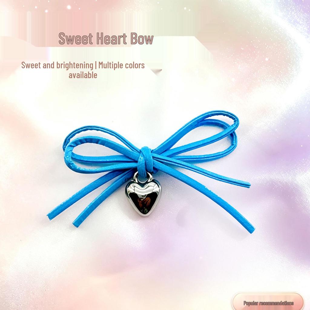 Bowknot Heart Hanging Accessory: DIY for Phone Cases, Hair Clips, Handbags, Shoes, Socks, and Bags.