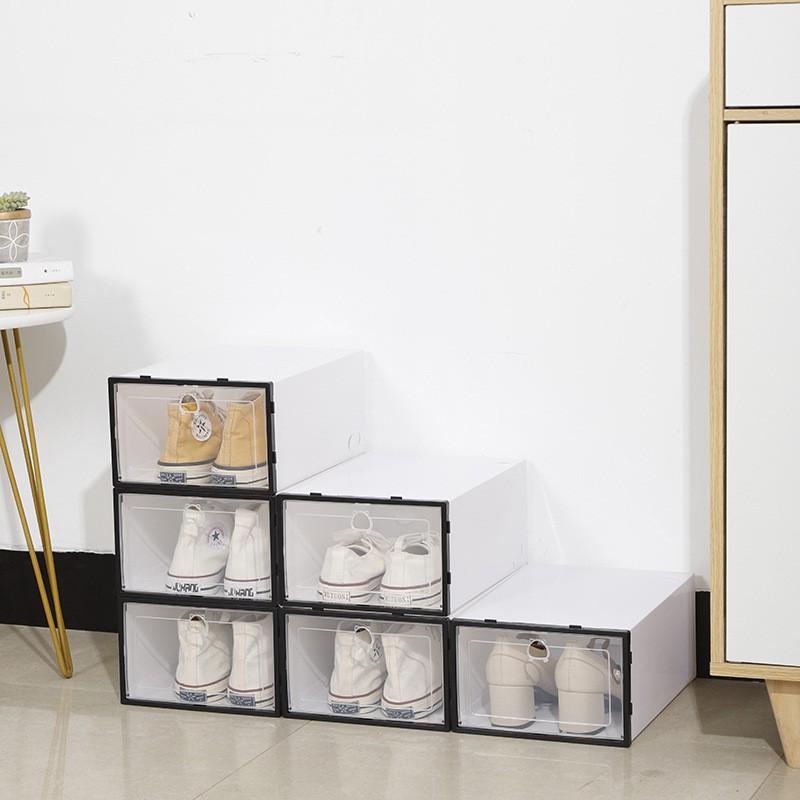 Transparent Plastic Shoe Storage Box With Lid Large Size PP Material Dustproof Organizer Sneakers Basketball Shoes