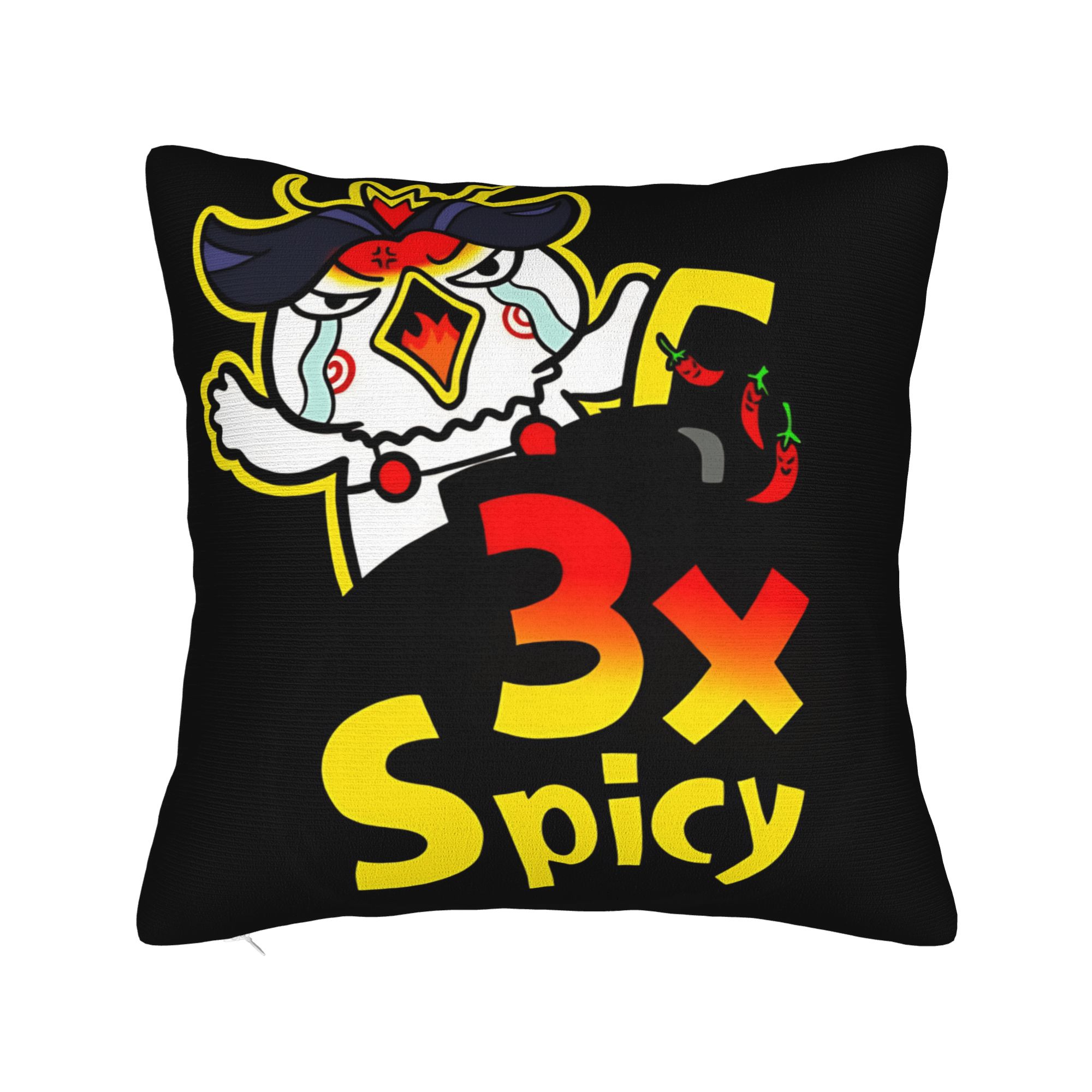 

Buldak Spicy Chicken Pillow Case Vintage Pillow Cover Comfy Pillowcases For Office Car Home Decor 12x12Inch