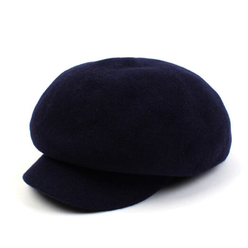 Universal chemistry Deep Navy Wool Newsboy Cap