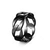 Embossed Men's Stainless Steel Rotatable Chain Ring - Trendy European & American Design